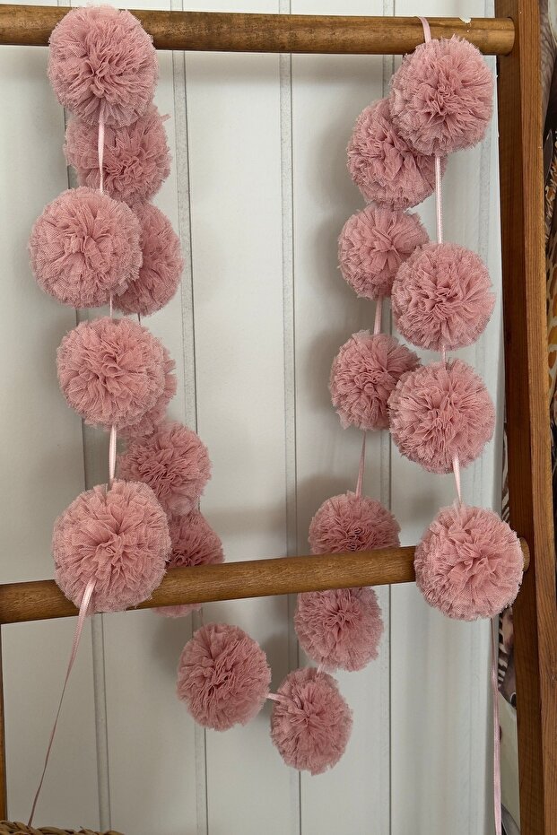 Rose Dried Row Pompom Mini Pompom - 2