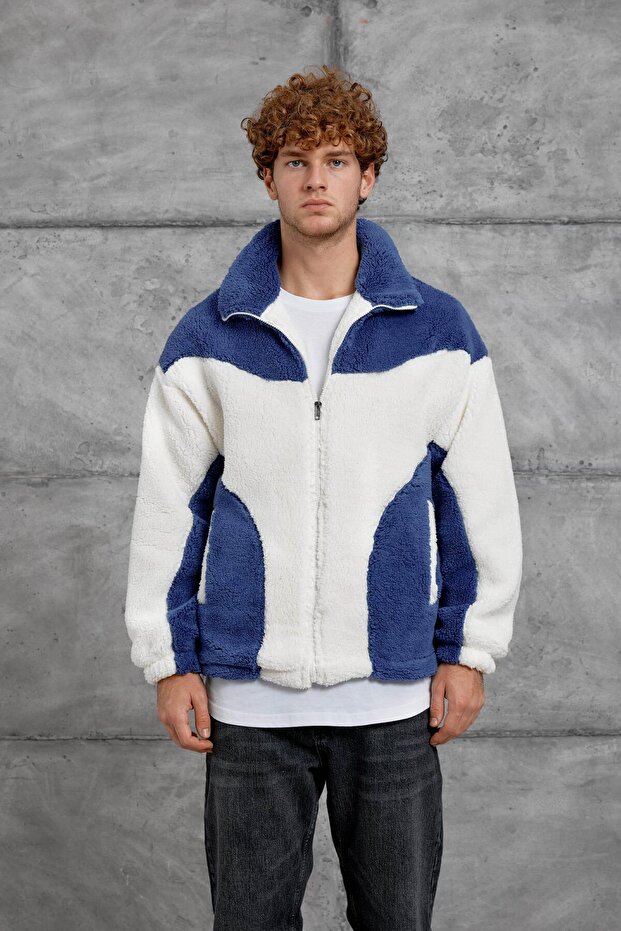 Erkek Mavi LNS PELUŞ CEKET - 4