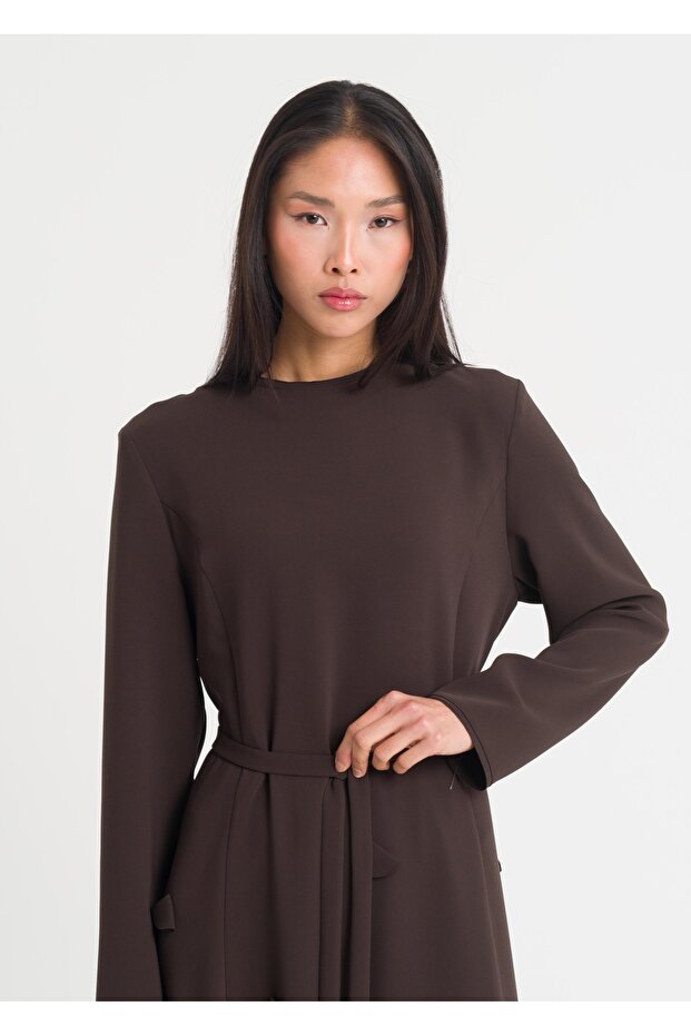 Lazer Yapraklı Elbise - 6