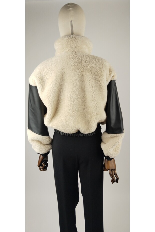 DERİLİ GARNİLİ PELUŞ MONT - 5