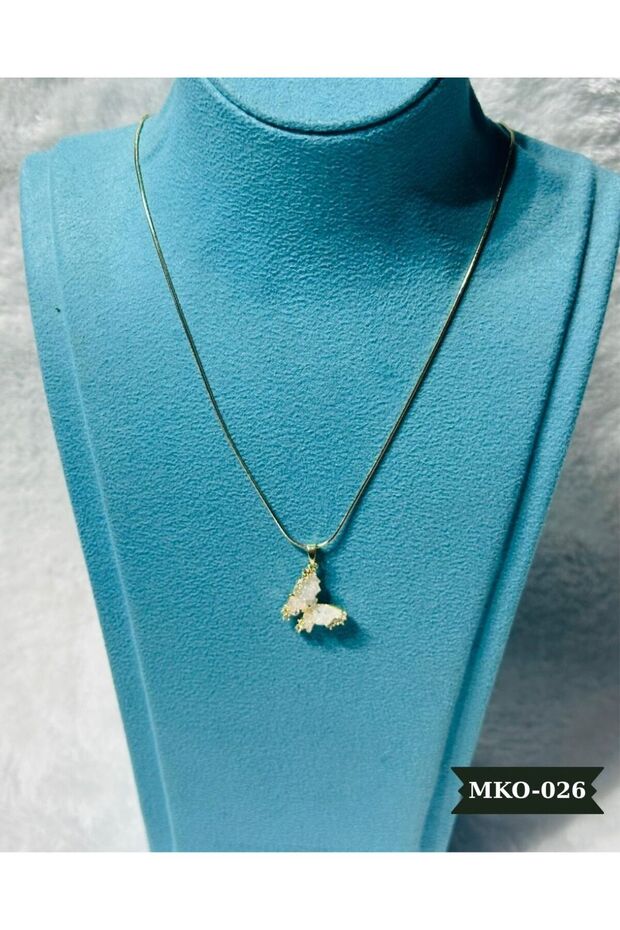 Butterfly Detailed Steel Necklace