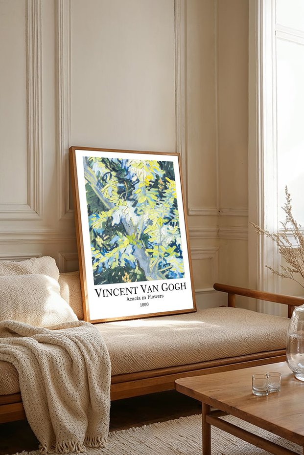 One Piece Wooden Framed Living Room Hall Kitchen Painting Van Gogh Paintings Tk2231