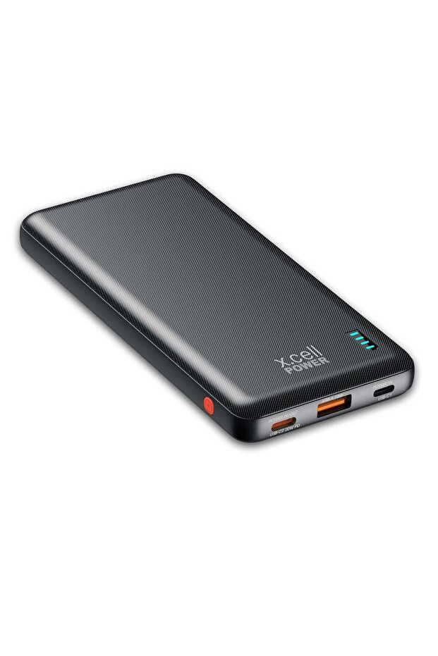 Xcell 10,000mAh Power Bank 20W USB-C PD + 18W USB-A, Dual Input, Black