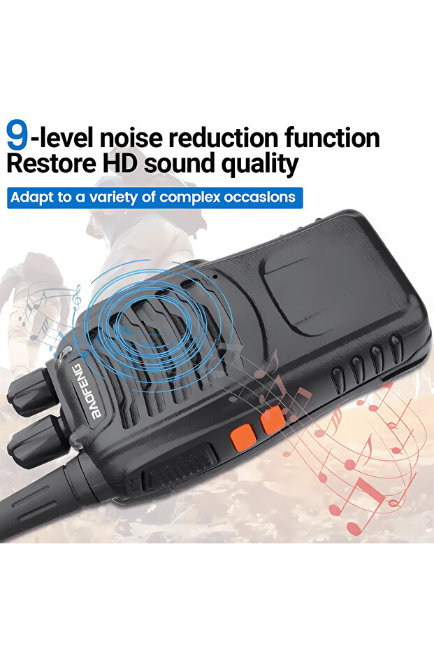 2pcs Two Way Radio, Walkie Talkies, Handheld Transceiver, Intercom, Rechargeable, Long Range - 6