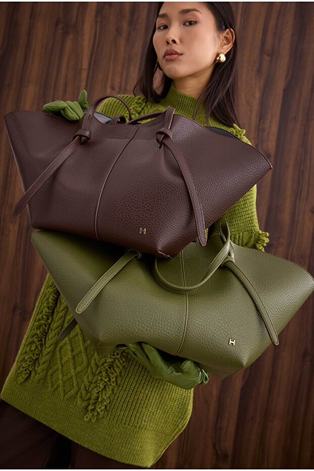 Maxi Shopper Çanta Acı Kahve - 2