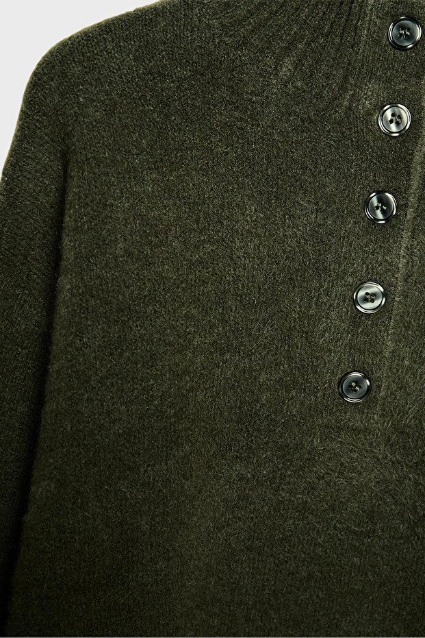 Düğmeli triko kazak - 7