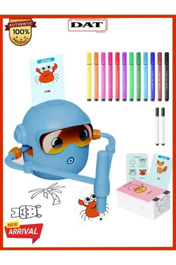 Smart Drawing Robot for Kids – 100 Step-by-Step Cards (Ages 3+)