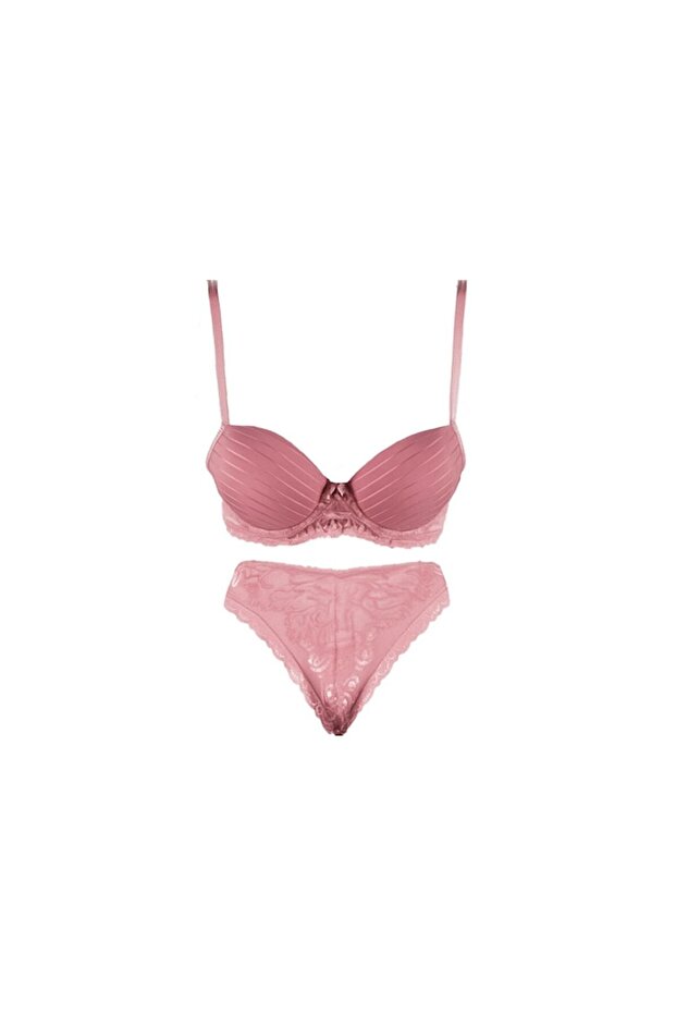 Lace Supported Double Bra Set