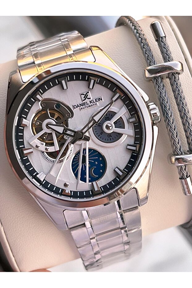 Men's Wristwatch with Automatic Mechanism Moonlight and Sun Dial 2 Years Warranty Otm.14048.1