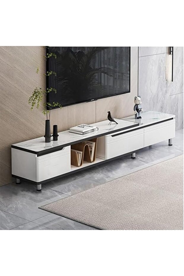 Living Room Modern Shelf Storage Cabinet Table