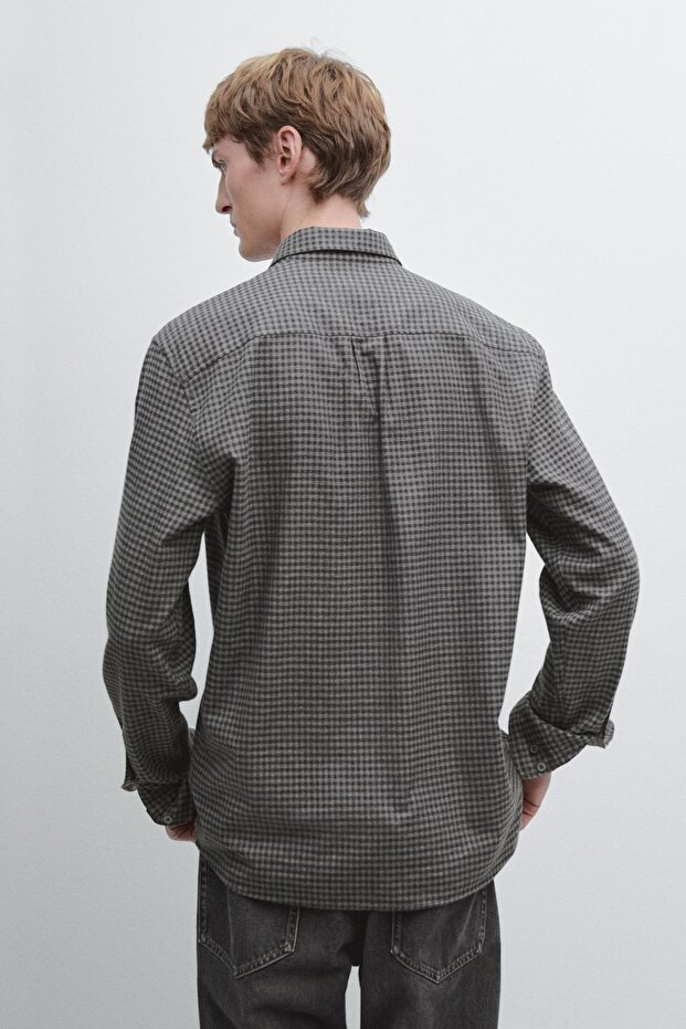 Regular fit kareli gömlek - 3