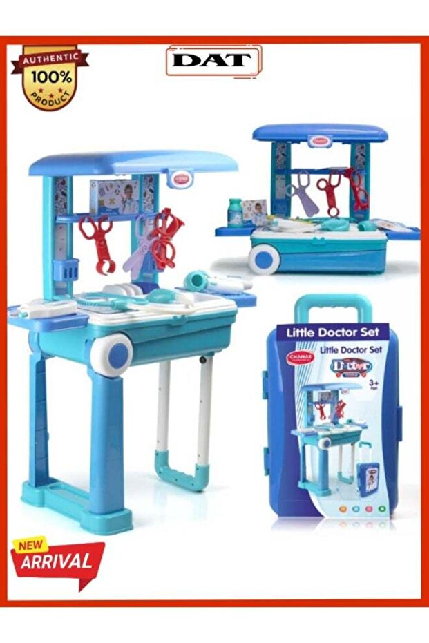 3-in-1 Kids Doctor Playset with Trolley Case & LED Tools – 13 pcs (3+)