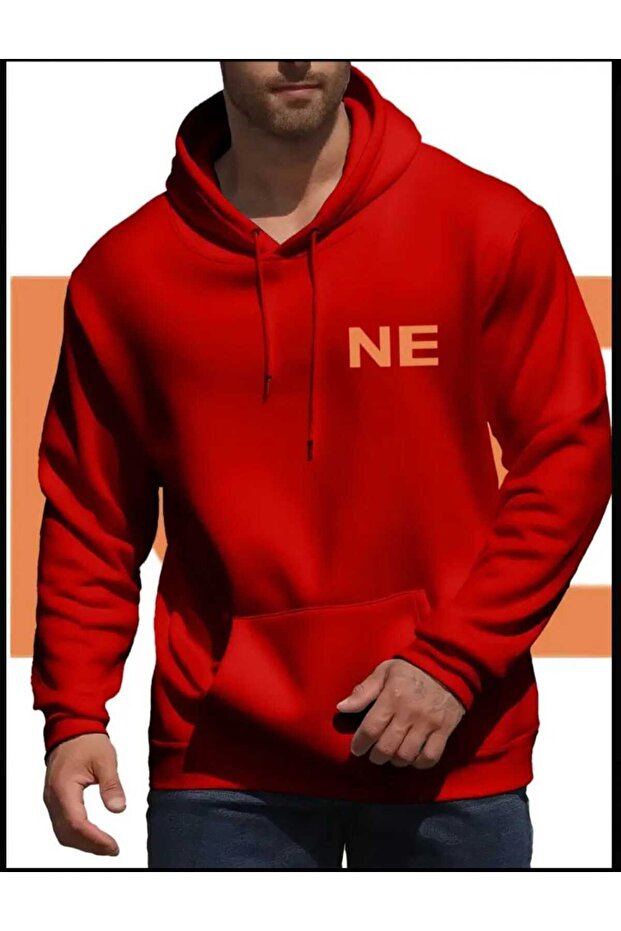 Ne Harf Printed Basic Hoodie - 2