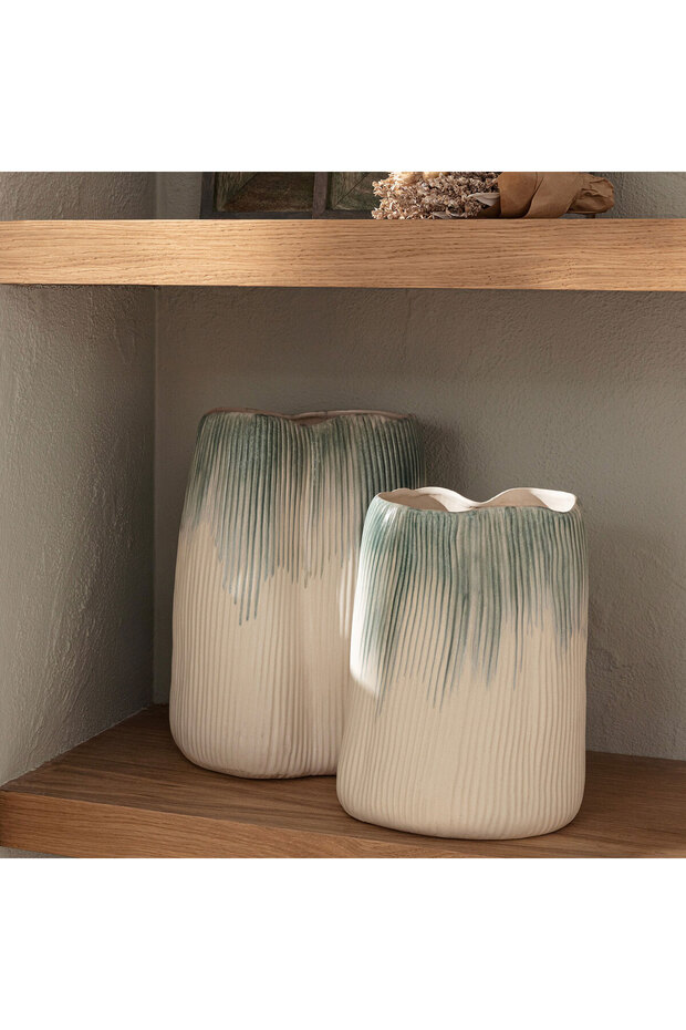 فازة فليب صغيرة باللون البيج/الأزرق - 2