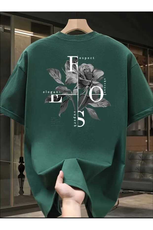 Rose Printed Written T-Shirt