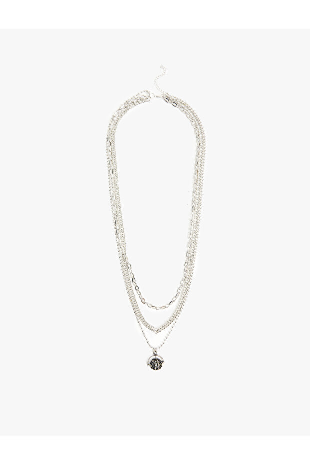 Charm Detailed Multi Chain Necklace