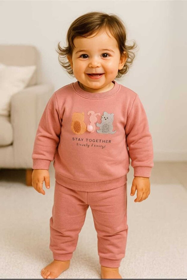 Stay Together Printed 100% Cotton Two-Piece Seasonal Fabric Top and Bottom 2-Piece Set