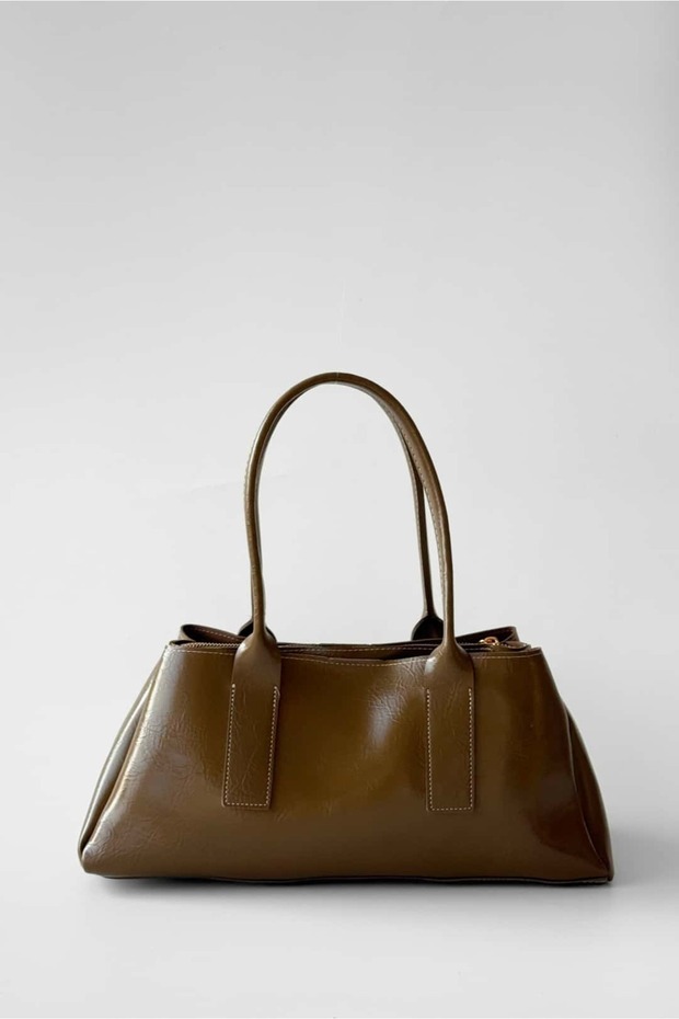 Viona Shiny Faux Leather Shoulder and Hand Bag