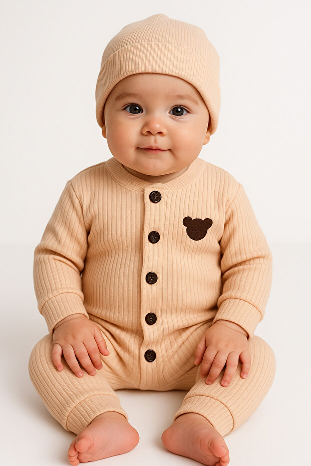 Baby Girl Newborn Cotton Hat Romper Suit
