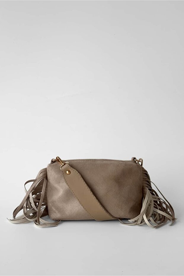 Suede Talia Tassel Crossbody and Shoulder Bag