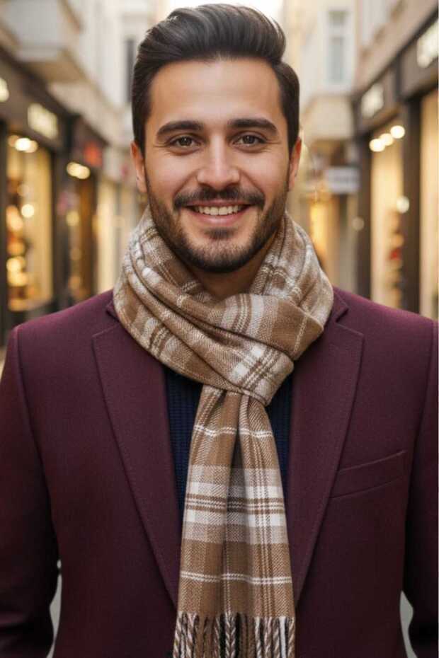 وشاح رجالي فاخر منقوش - 8