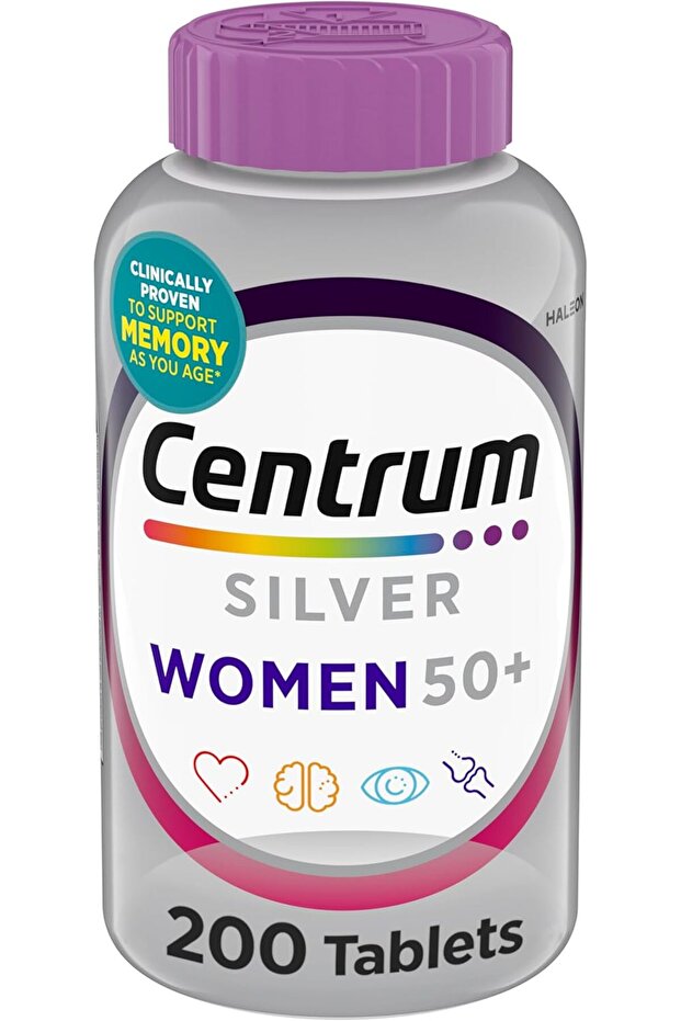 Silver Multivitamin with D3 & B for Women 50+ - 200 Tablets
