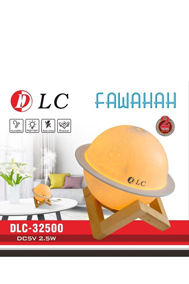 LED Night Light, Moon Shaped Lamp and Diffuser - 1