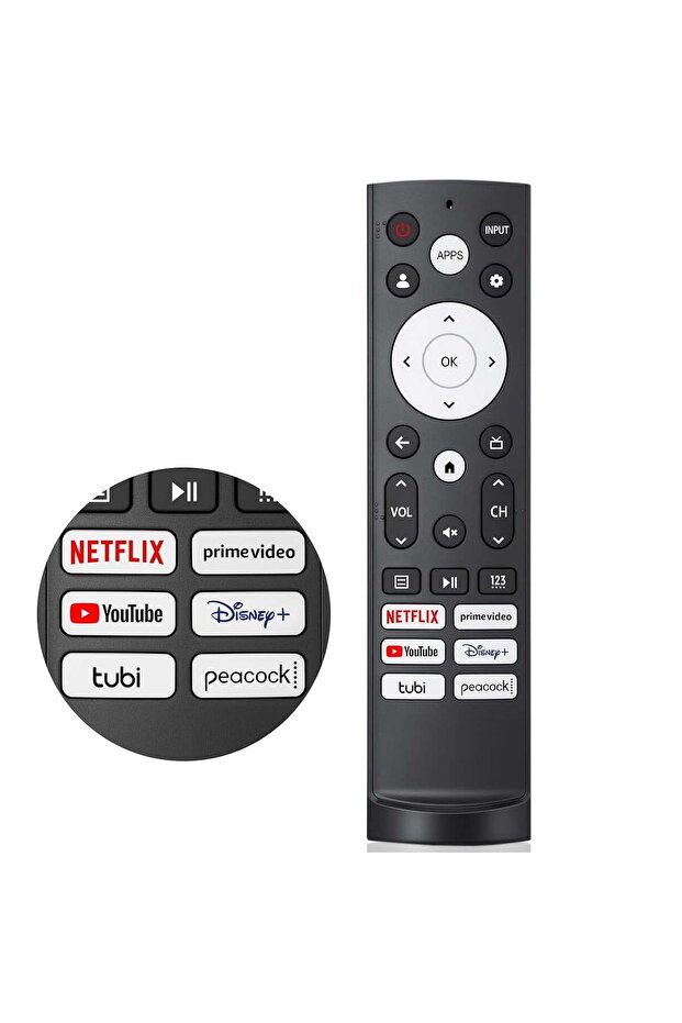 Replacement Remote Control for Hisense Smart Google TV - No Voice