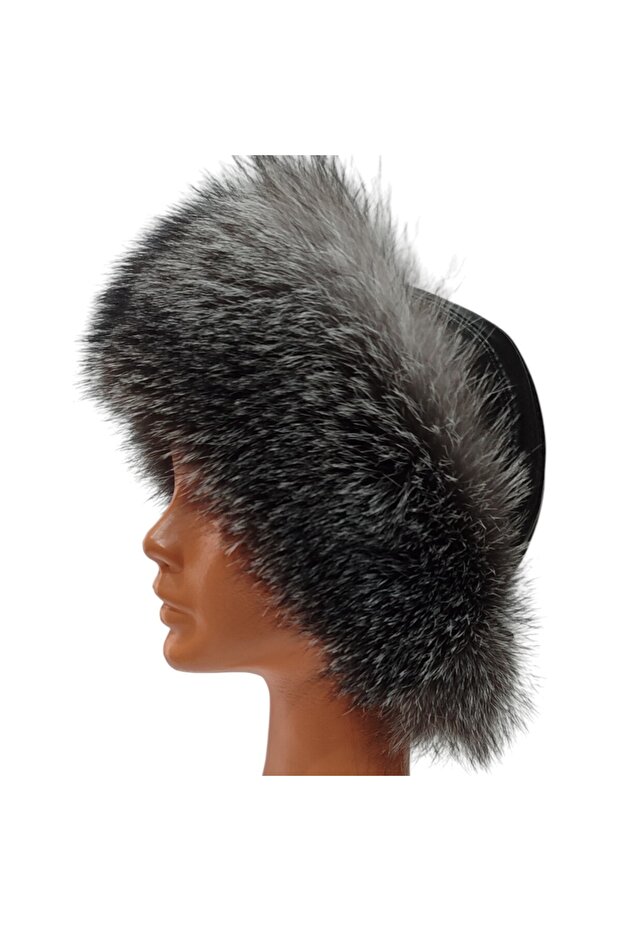 Frost Fur Women's Leather Hat, Russian Hat, Genuine Leather Hat,