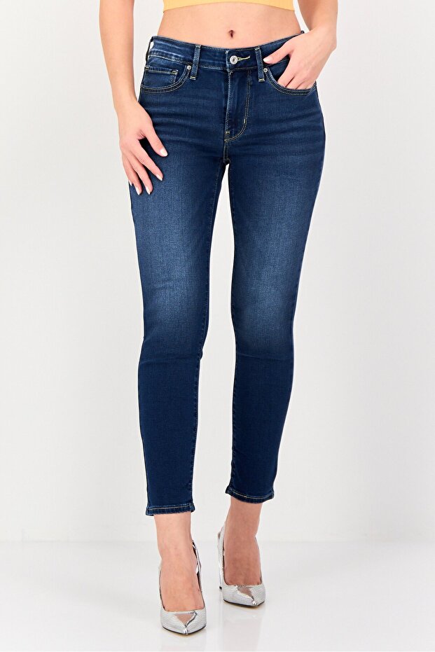 Women Skinny Fit Washed Stretchable Denim, Blue
