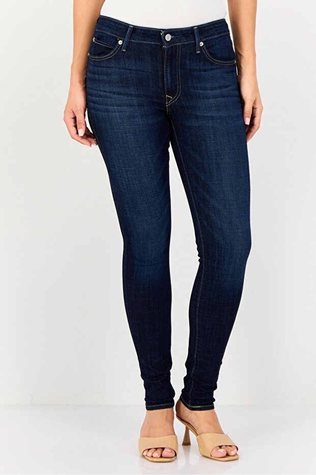 Women Skinny Fit High Rise Stretchable Jean, Medium Dark Blue