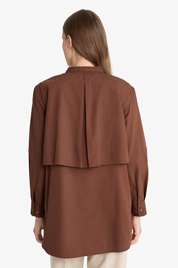 Relax Fit Poplin Uzun Kollu Tunik F3775AX25WN - 6