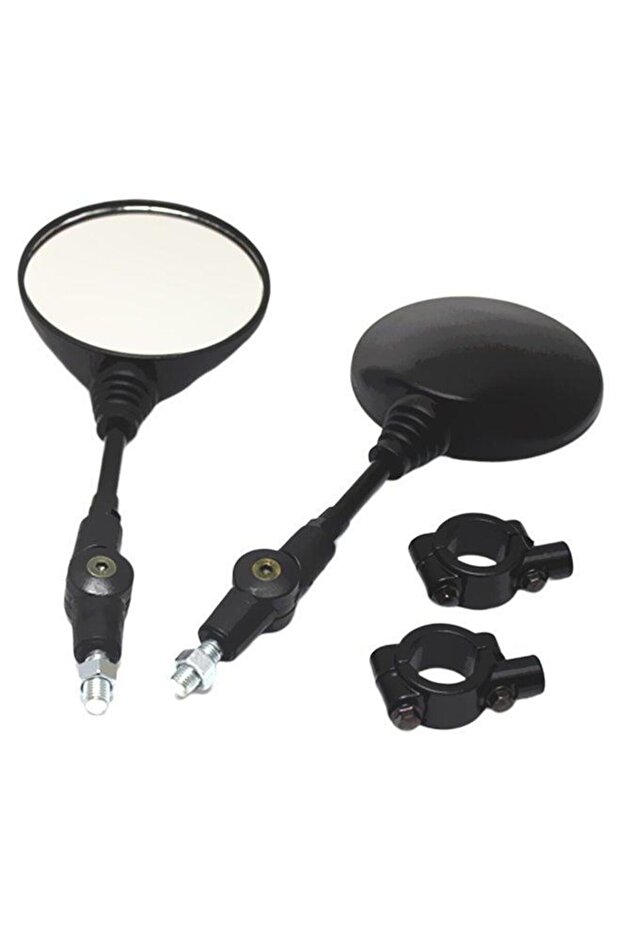 2-Piece Motorcycle Collapsible Rear View Side Mirror Set