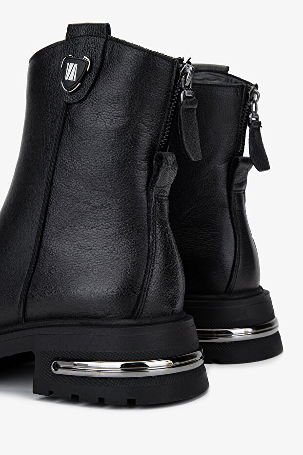 Kadın Hakiki Deri Siyah Casual Bot - 5