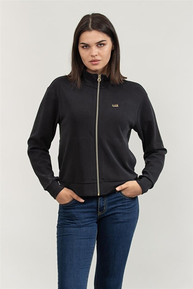 Kadın Fermuarlı Sweatshirt - 1