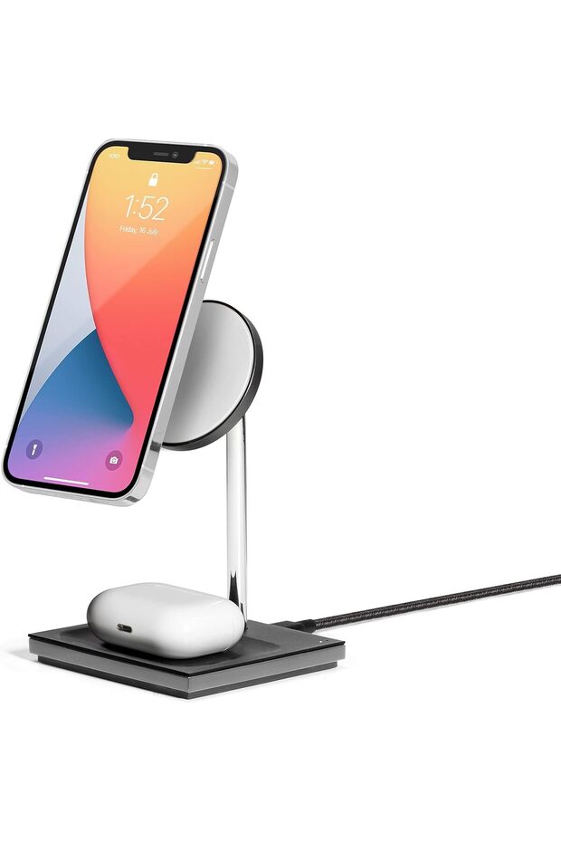 Snap 2-in-1 Magnetic Wireless Charger Stand for iPhone & AirPods