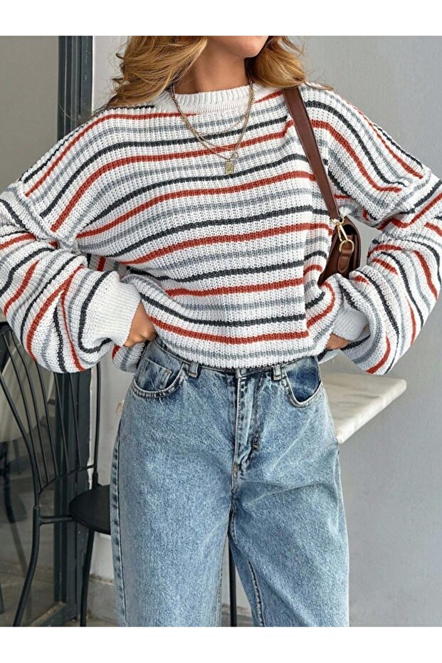 Women's Striped Women's Striped Sweater. Knitwear Sweater