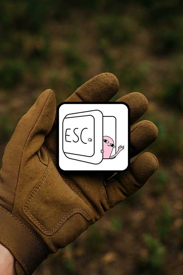 شارة / شريط / شعار مزخرف بشخصية وردية من إنتاج ESC - 1