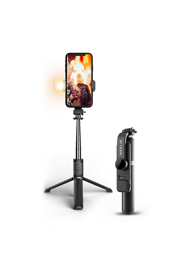 عصا سيلفي ذكية مع إضاءة - 1