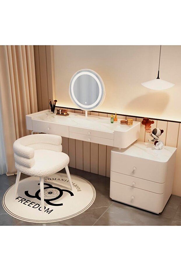 Elegant and Efficient Smart Dressing Table for Contemporary Living Spaces with LED Mirror