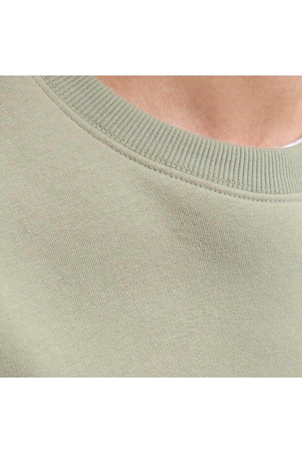 Jack&Jones Star Basic Erkek Bej Sweatshirt - 5