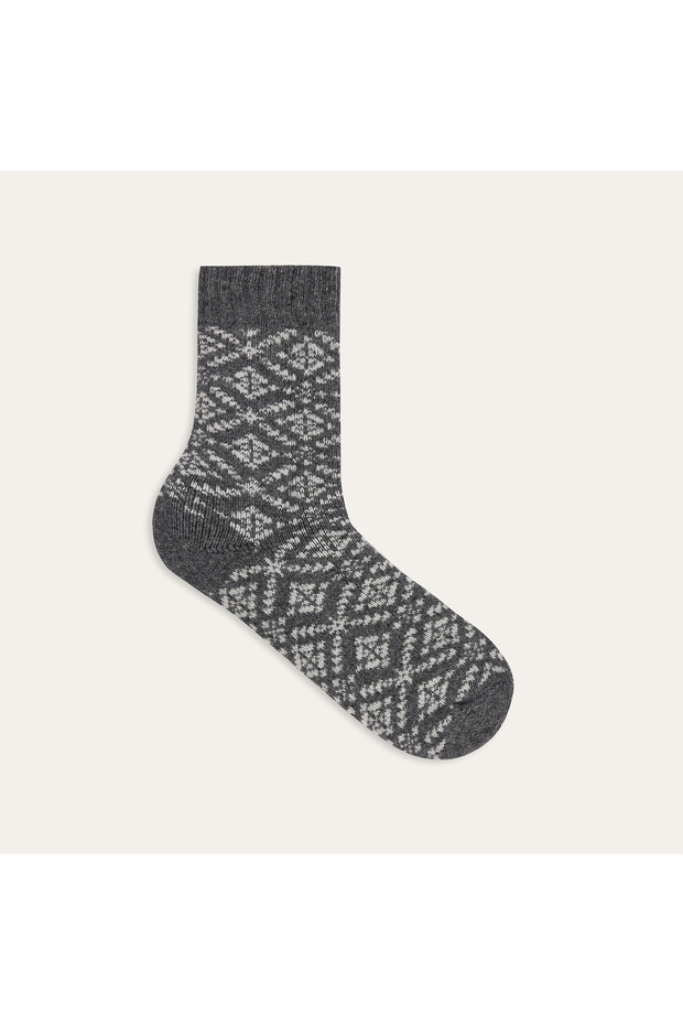 جوارب من مزيج الصوف المزخرف - 1