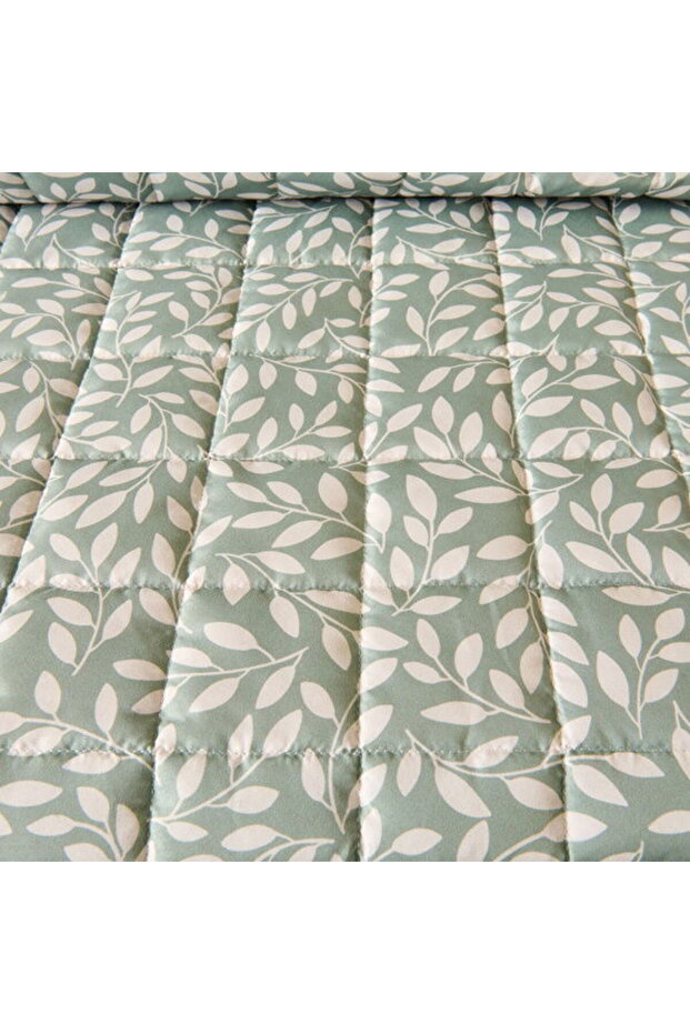 Soft Sylvara Multi-Purpose Double Bedspread Set - Green - 2