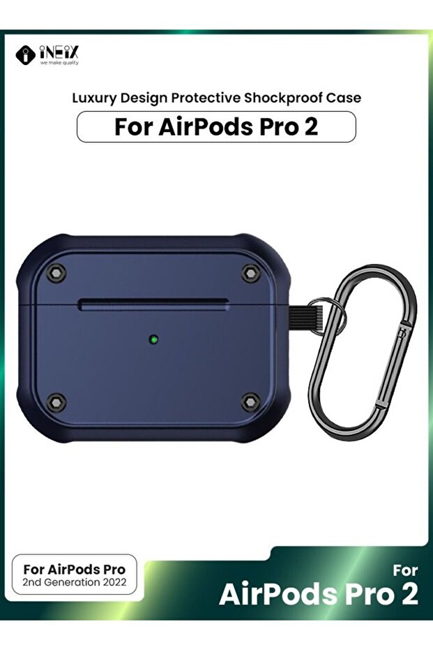 جراب فاخر مقاوم للصدمات بتصميم فاخر لسماعات Apple AirPod Pro 2- 2022