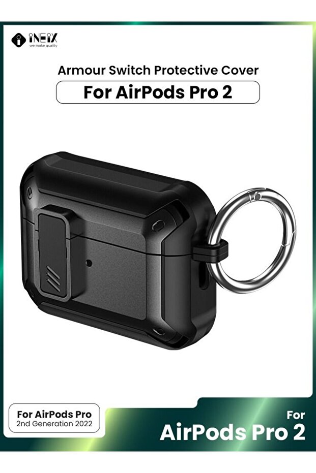 جراب كامل الجسم متين وقوي ومضاد للصدمات لجهاز Apple Airpod Pro 2-2022