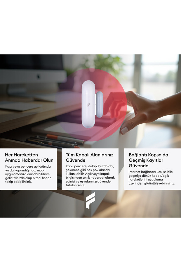 Akıllı Kablosuz Kapı Pencere Sensörü 5'li Set - 3