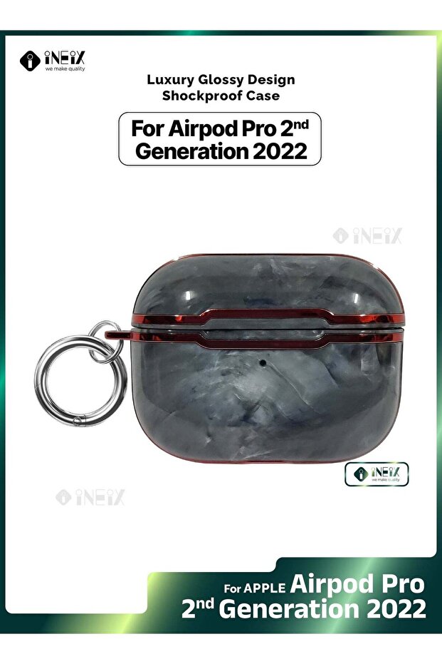 جراب فاخر لامع مقاوم للصدمات لجهاز Apple Airpod Pro 2-2022