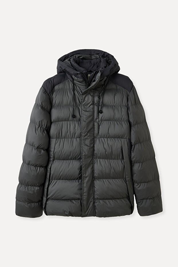 KAPÜŞONLU PUFFER MONT - 6