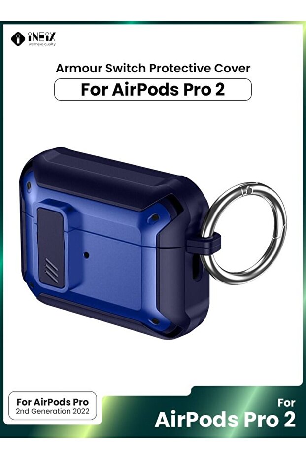 جراب كامل الجسم متين وقوي ومضاد للصدمات لجهاز Apple Airpod Pro 2-2022