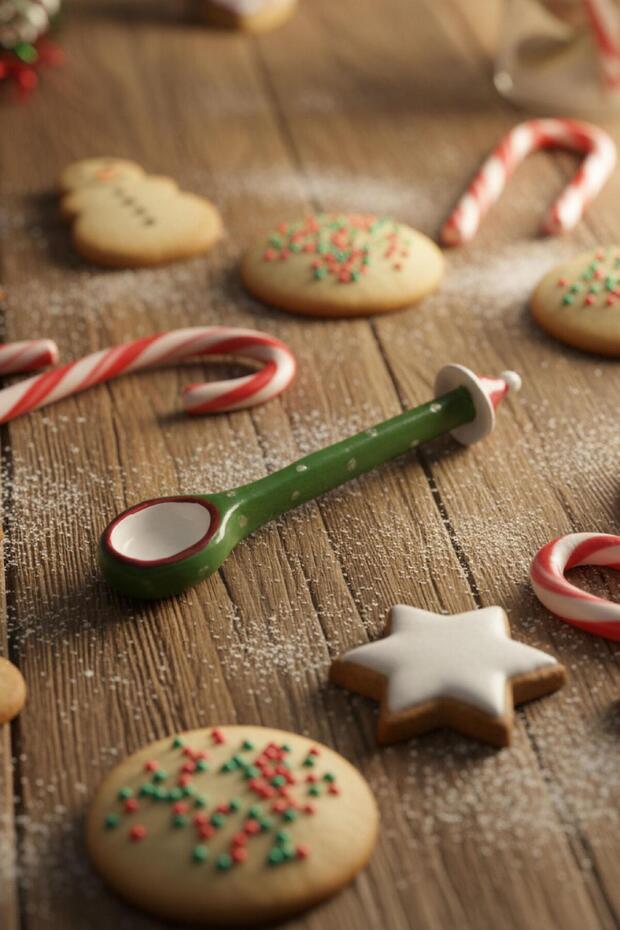 ملعقة سيراميك خضراء - 1